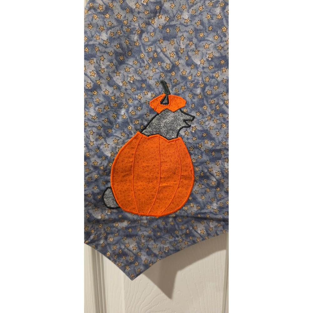 Handmade Halloween Cat Vest M L Pumpkin Witch Ghost Applique Cottagecore - Picture 3 of 7